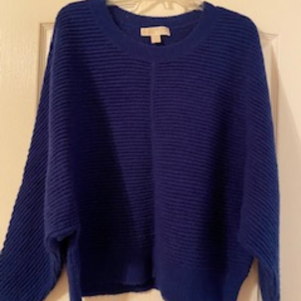 Michael Kors.  Size Large.  Like new beautiful royal blue sweater.